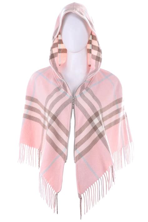 burberry poncho pink|Burberry poncho shawl pockets.